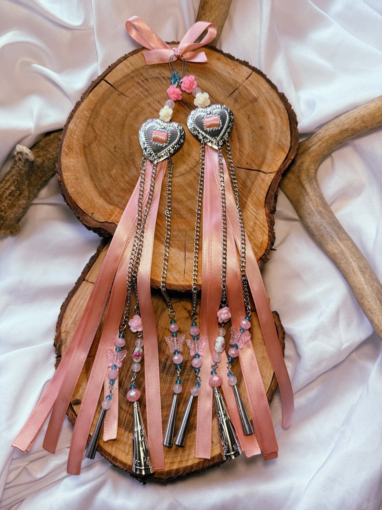 Lolita Heart Concho Jingle Earrings