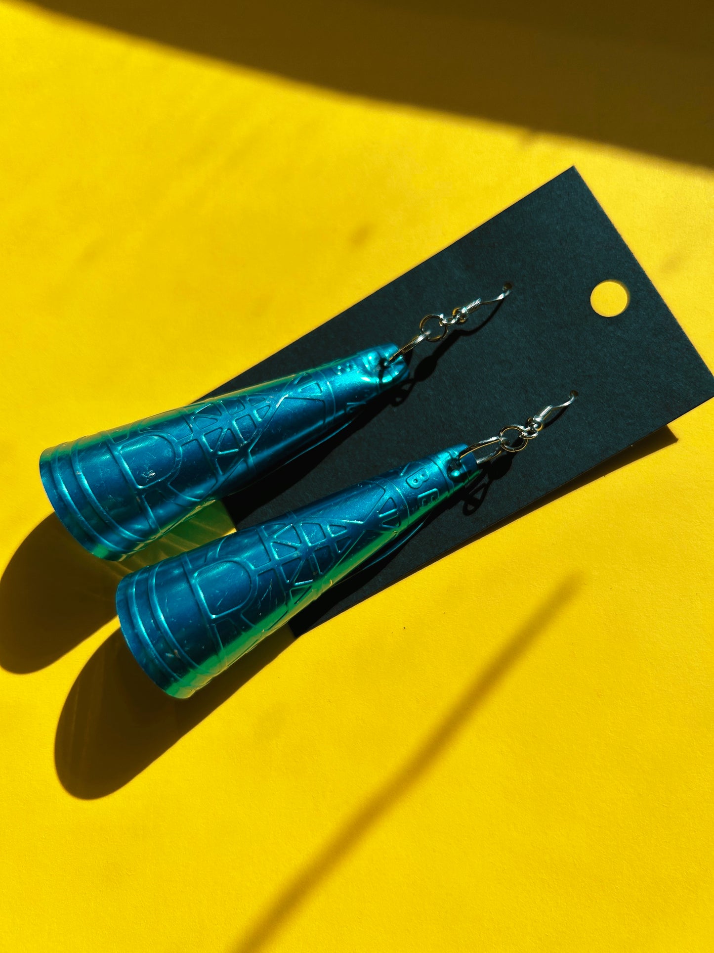 Turquoise Anishinaabe Jingle Cone Earrings