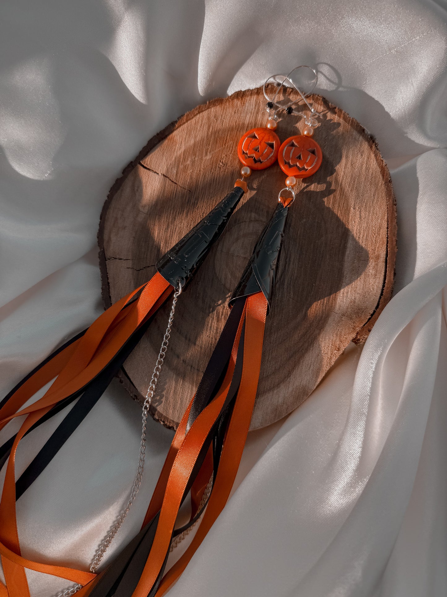 FALL CHILDREN Intertribal Jingle Chain Earrings with Dentalium