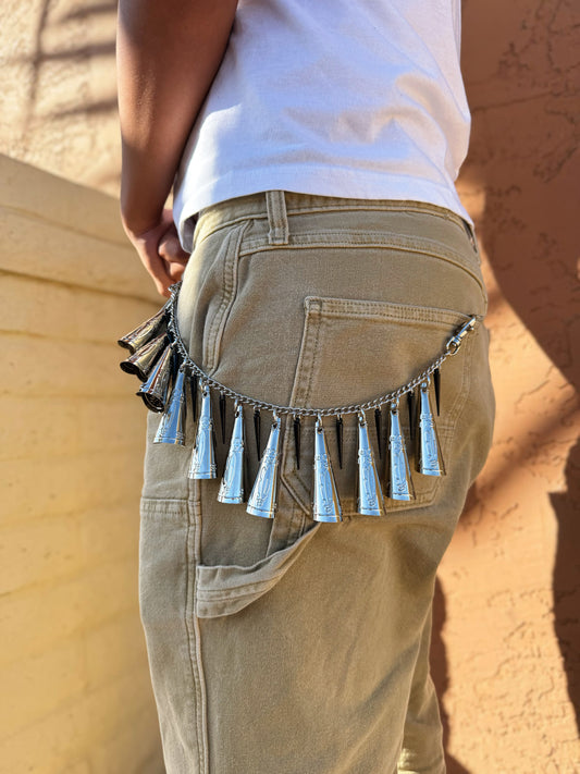 44 cm Jingle Chain with Black Acrylic Spikes