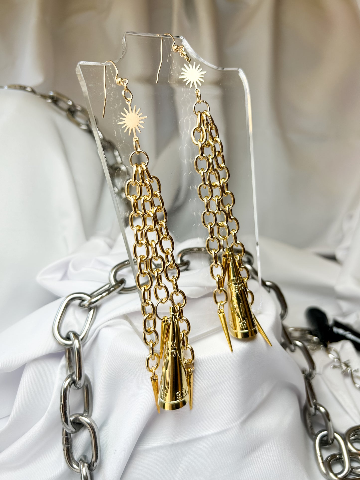 Gold Chain Jingle Earrings